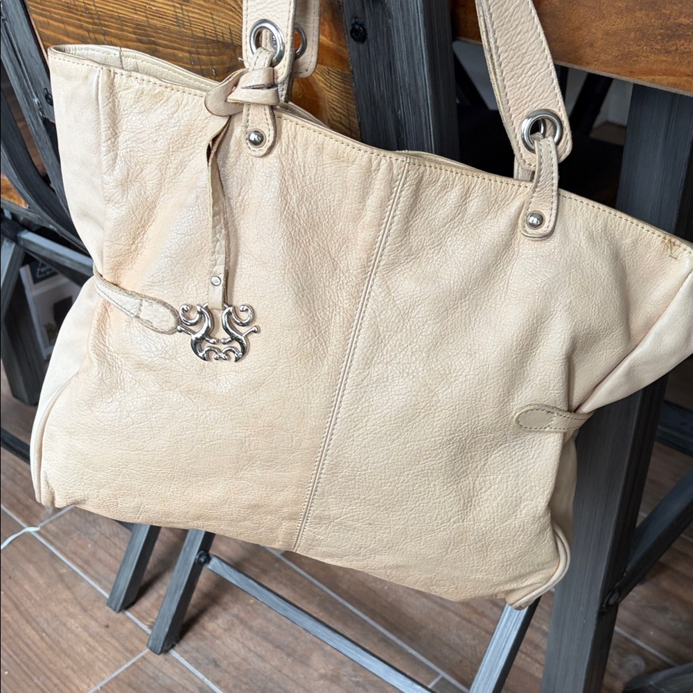 Ferchi Light Tan Spanish Leather Tote Bag